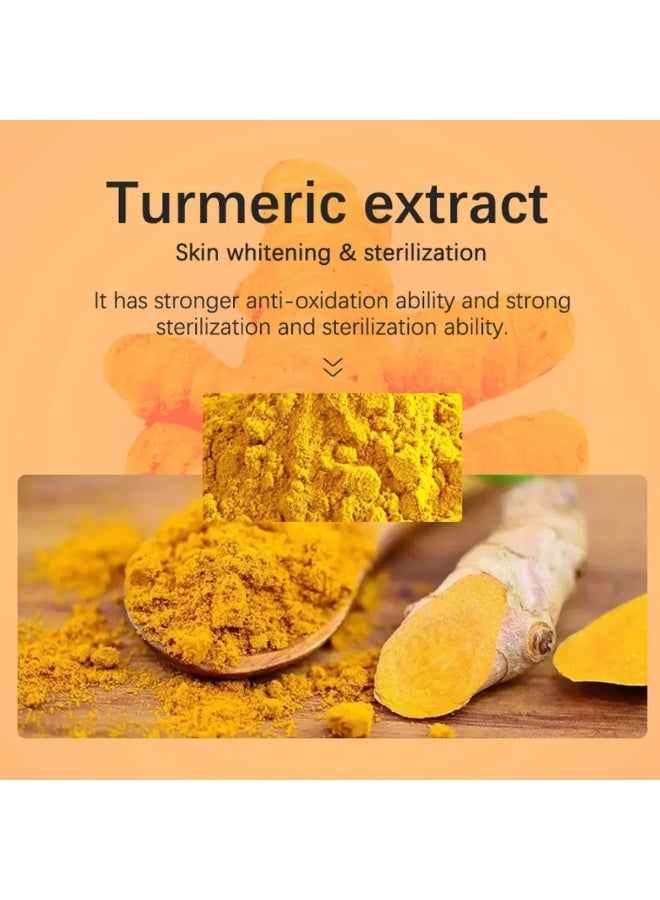 GUANJING 120g Turmeric Clay Mask Detoxifies Pores Removes Blackheads and Acne Anti Aging Oil Control Whitening and Deep Nourishment Facial Mask Moisturizing Skin Repair Cleansing Face Mask - Image 5